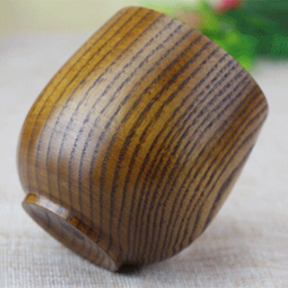 Wooden Big Belly Cup Jujube Wood Beer Mug Tea Coffee Drinking Cups (Foot)