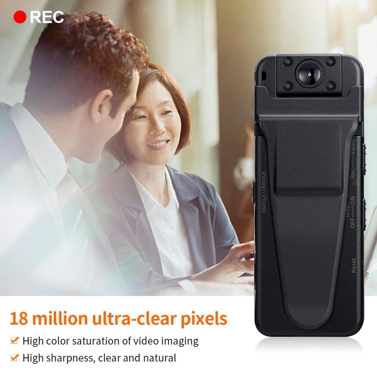 milageto Mini Portable Spy Body Camera HD Wearable Video Recorder Security