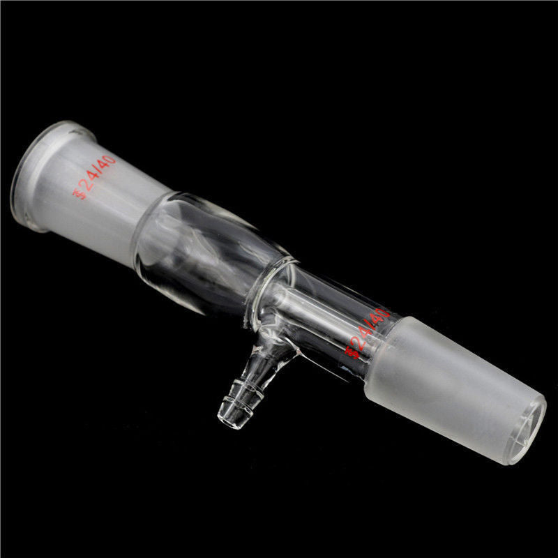 24/40 Glass Vacuum Take-off Adapter Laboratory Straight Tube Gas Inlet Adap