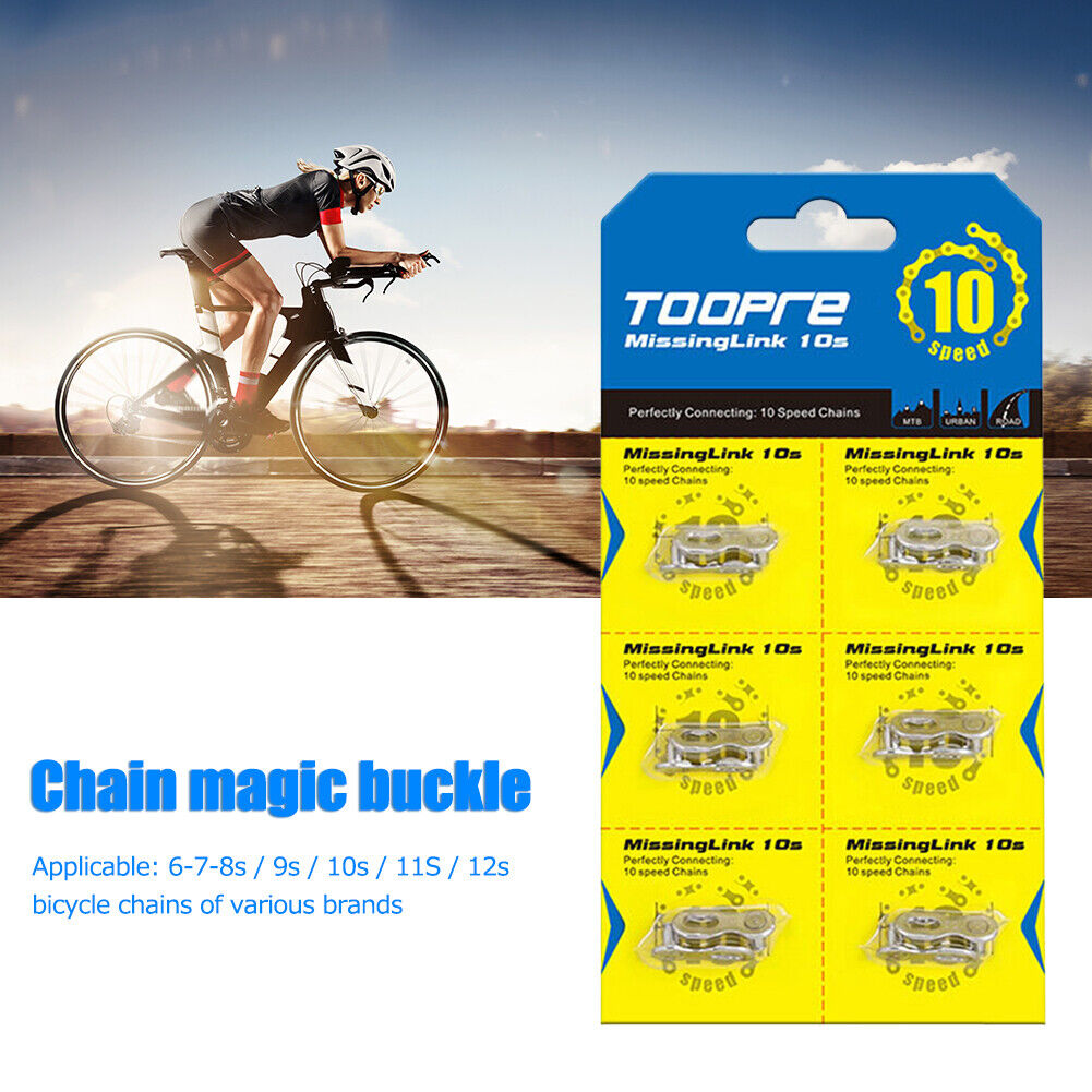 6 Pairs Bicycle Chain Link Connector MTB Road Bike Quick Master Links (10S)