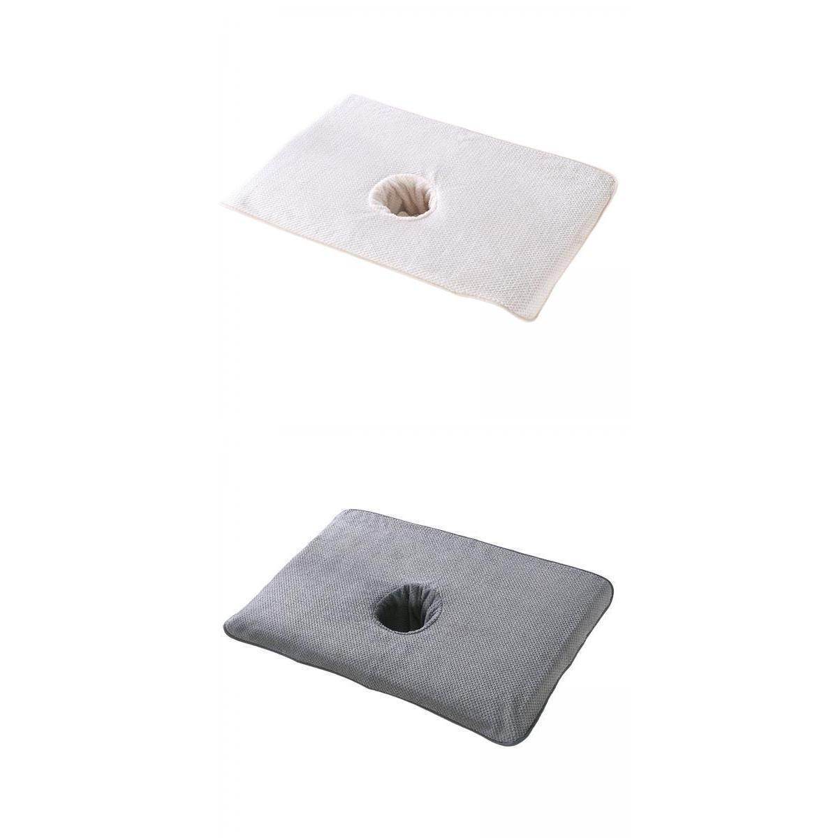 2Pcs Massage Table Cover with Face Breath 50x80cm Reusable for Beauty Salon