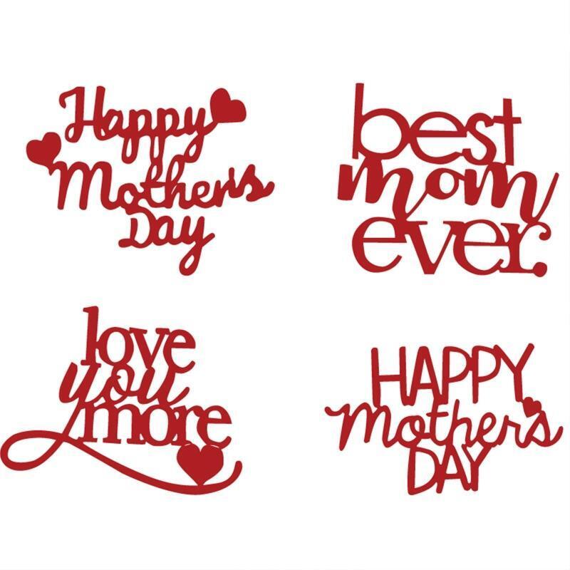 Metal Cutting Dies Happy Mothers Day Die Cuts for Card Making Scrapbook Stencil