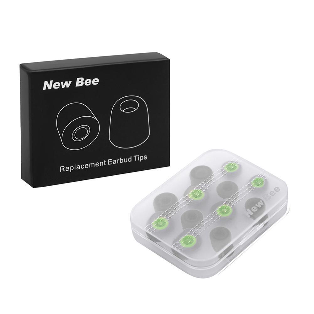 New Bee Noise Isolating Memory Foam Ear Tips Silicone Earmuffs (Black)