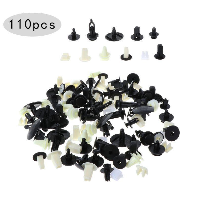 110 Pcs Fenders Door Hood Bumper Trim Plastic Clip Body Retainer Assortment For