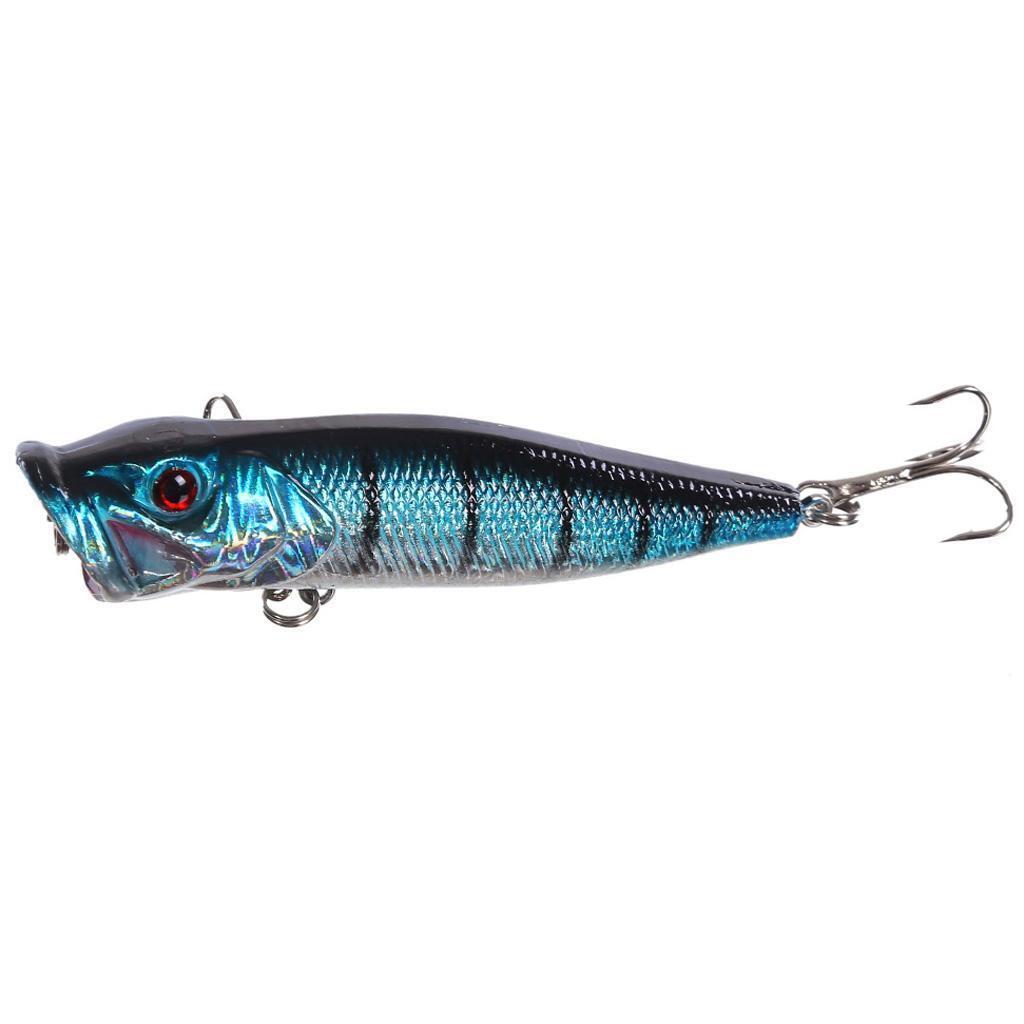 5pcs 9.5cm Fishing Topwater Floating Popper Poper Lure Hooks Bait Crankbait
