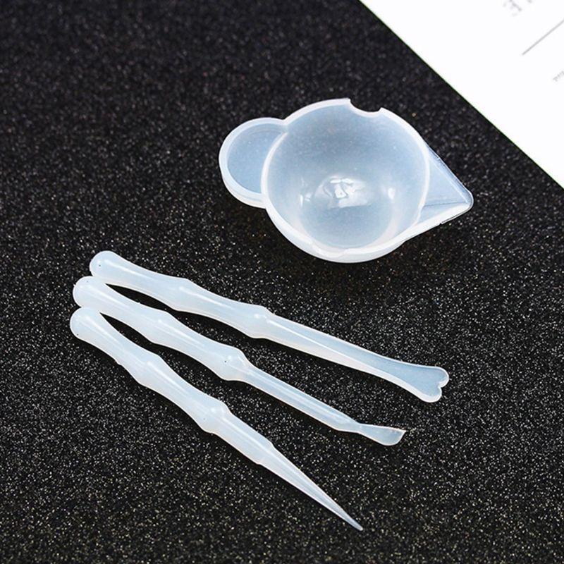 Flexible Silicone Measuring Cups for Mixing DIY Jewelry Making Distribution Tool