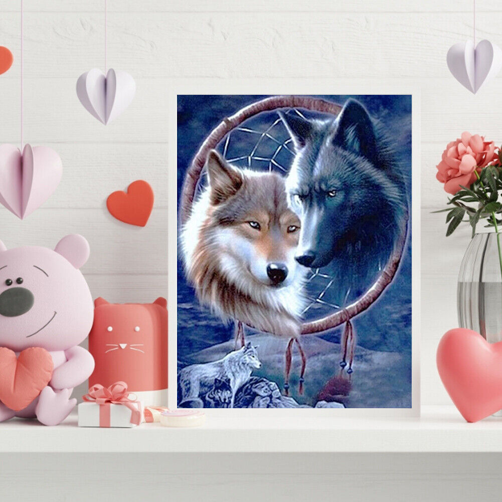 Full Embroidery Wolf Printed Cross Stitch 11CT 3 Strand Cotton Kit for Home