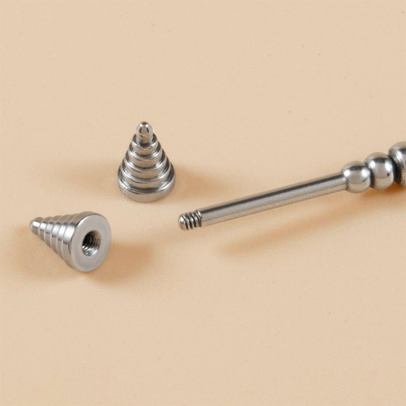 Triangle Long Body Piercing Retainer for Women Men Flexible Straight Barbell