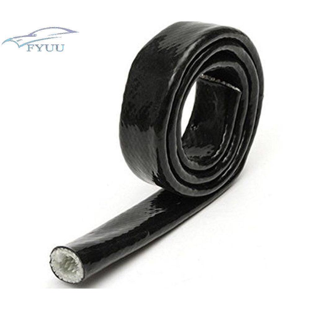1m/3.3ft 10mm ID Black Fire Sleeve Braid Flame Heat Shield For 6AN Oil Fuel Line