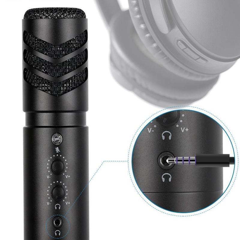 Microphone USB Plug Wired Streaming Mic Game Vocal Recording Application