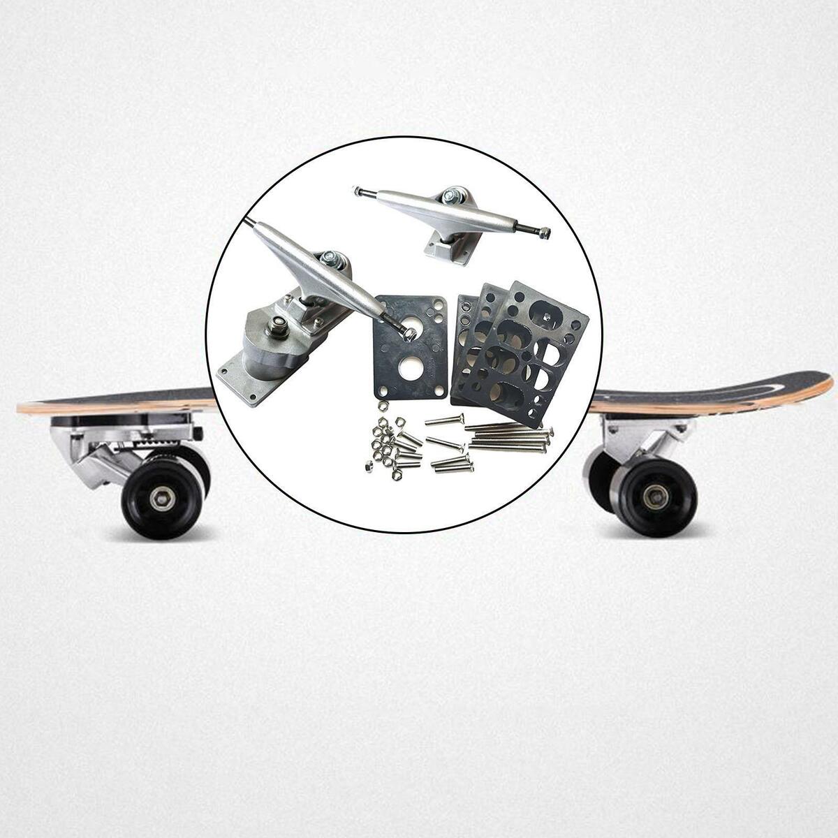 Skateboard Trucks 6.25inch  Skate Board Riser Pads Hardware Longboard