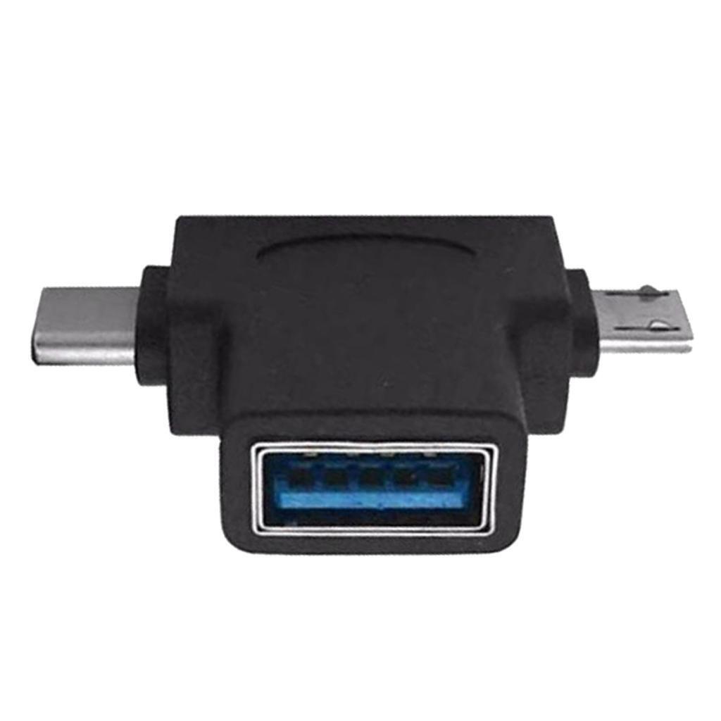 2 in 1 Type-C Micro-USB 3.0 USB-C Male Micro USB Male to OTG Adapter
