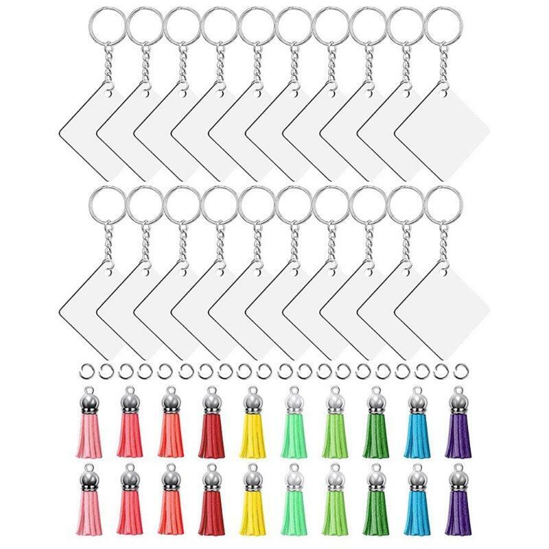 Sublimation Blank Tassel Key Ring Suitable for Diy Office Label Art Craft Decor