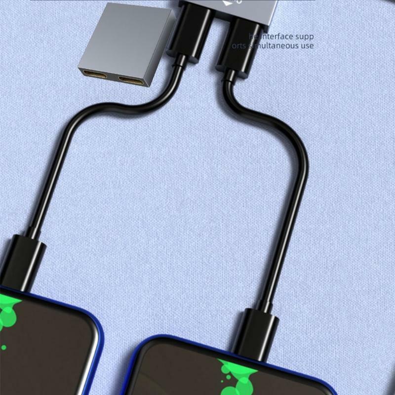 High Quality USB C One Female to Two Female One Point Two Metal Adapter