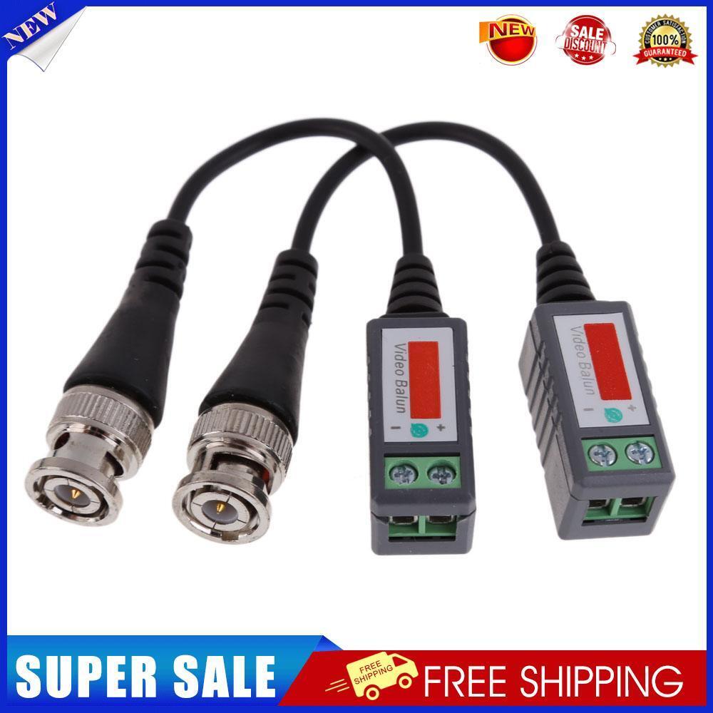 10x CCTV Camera Passive Video Balun Transceiver BNC Connector Coaxial Cable