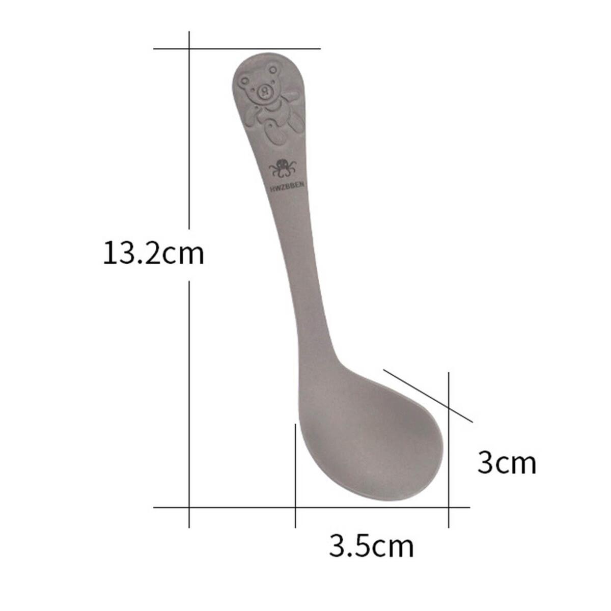 Titanium Soup Spoon Tableware Meal Rice Ladle for Travel Outdoor Cooking