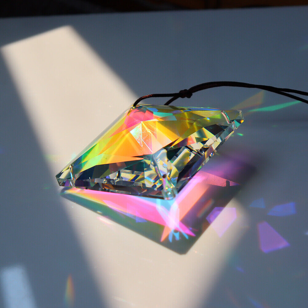 Crystals Prism Rainbow Maker Hanging Light Catcher Pendant Craft Decor (C)