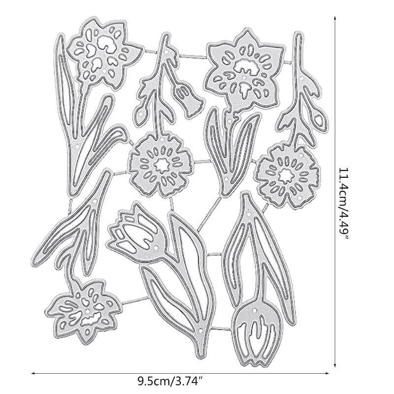 Flowers Metal Cutting Dies Stencil Scrapbooking DIY Album Stamp Paper Card Mold