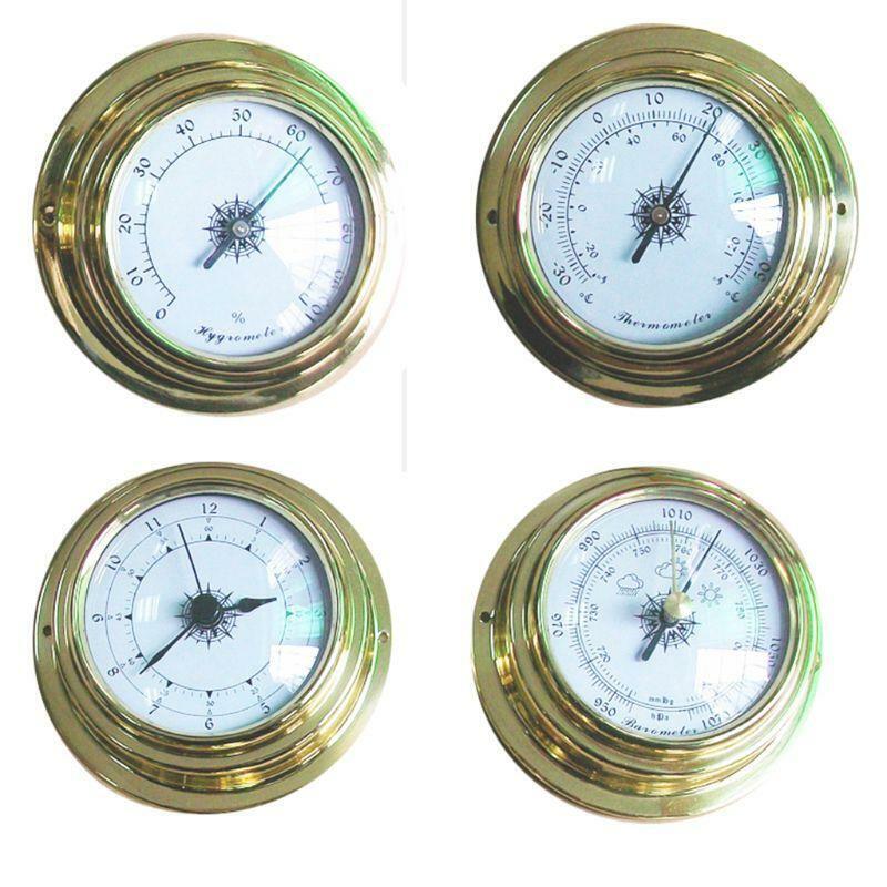 4 Inches 4 PCS/set Thermometer Hygrometer Barometer Watches Clock Copper Shell