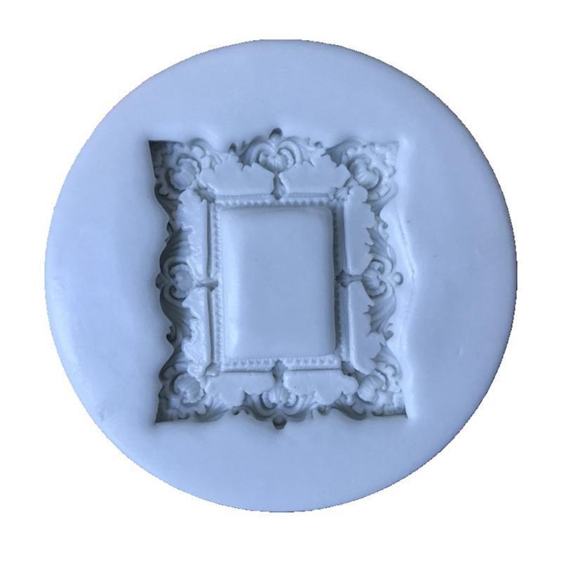 DIY Mirror Fondant Cake Moulds Wedding Frame Cupcake Chocolates Decorating Tools