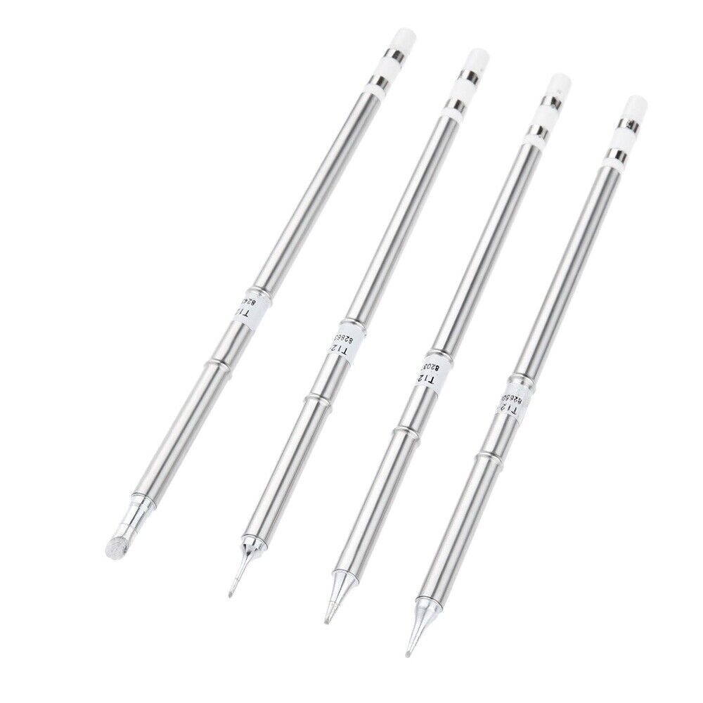 Replacement T12 Solder Iron Tips T12-C4 T12-C1 T12-D12 T12-BC1 Soldering Tool 4X