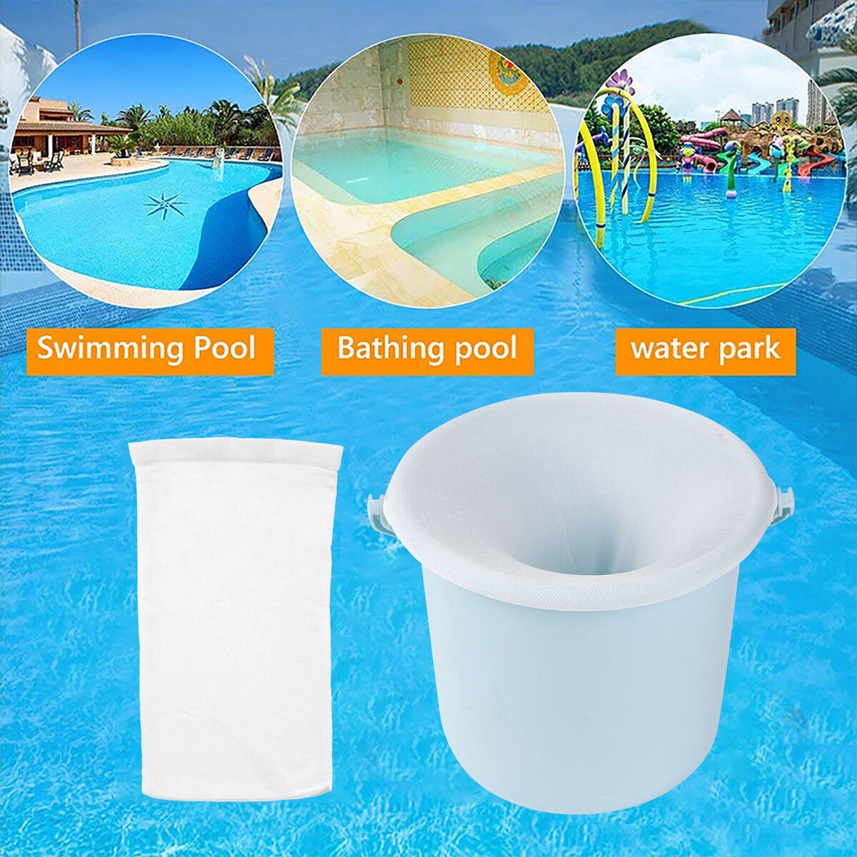 5 Pack Pool Skimmer Socks Basket Filter for Inground Above Ground Pool