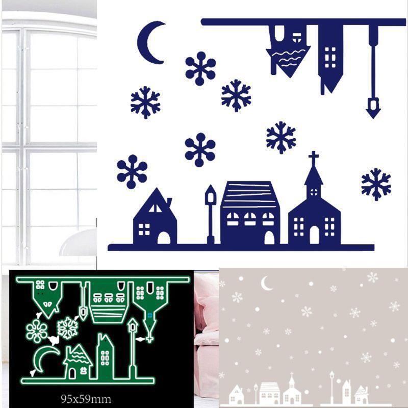 Star Moon House Metal Cutting Dies Stencil DIY Scrapbooking Album Stamp Paper