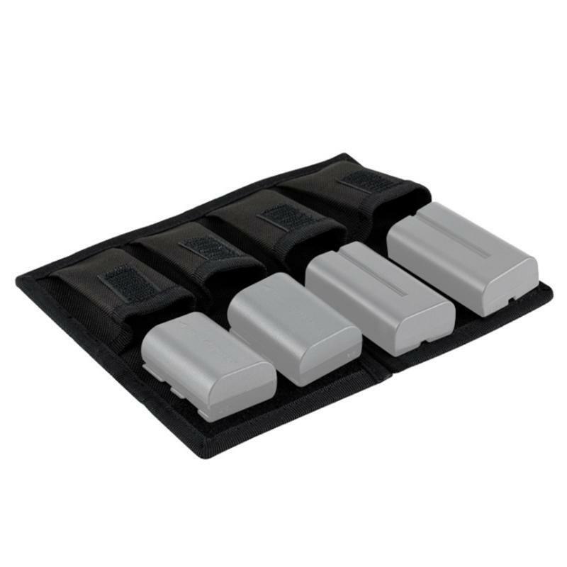 Wearproof Dacron Camera Battery Pouch with 4 Pockets Memory Card Storage Bags