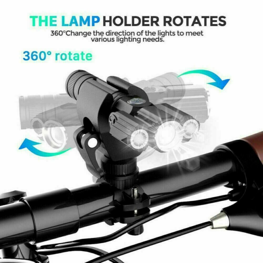 With Rack Flashlight MTB Bicycle Front Lamp Bike Lights LED Torch Rear Lights