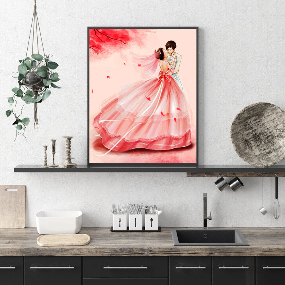 5D DIY Diamond Painting Wedding Couples Full Drill Embroidery Room Decor
