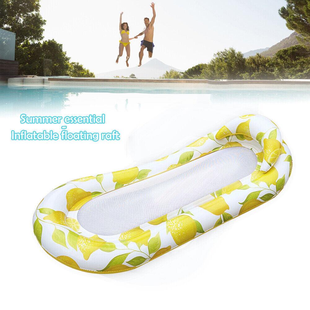 Inflatable Pool Lounger Float Hammock Floatie Swimming Pool Tanning Lounge