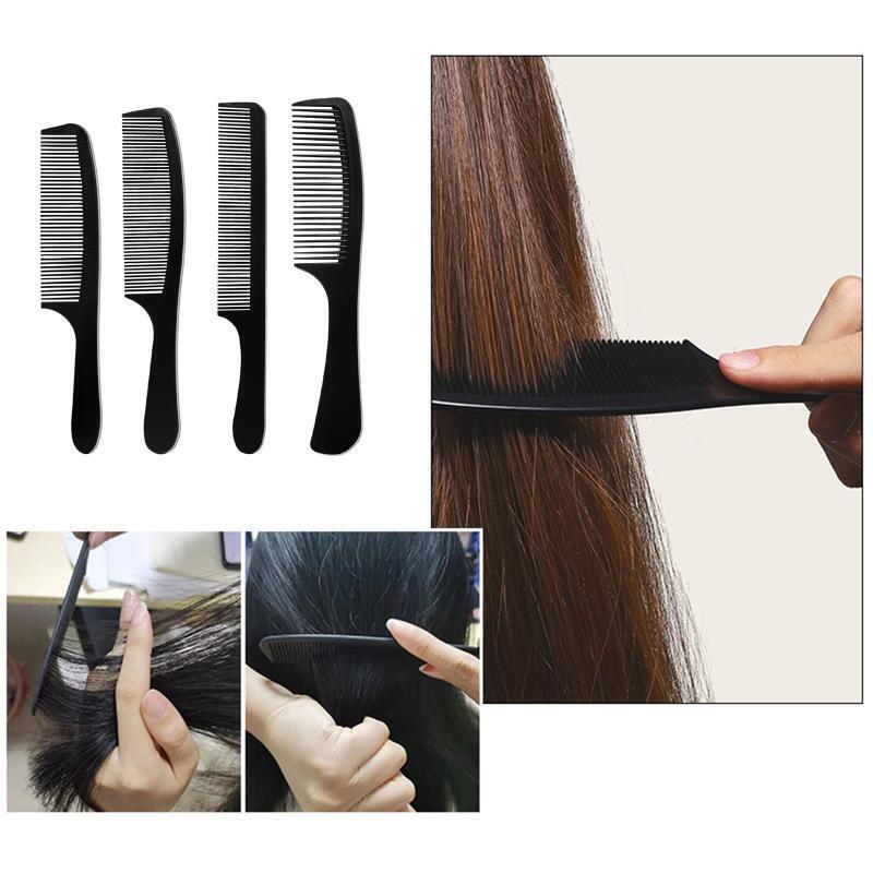 4pcs Professional Carbon Comb Anti-static Hairdressing Stylist Hair Cutting Tool