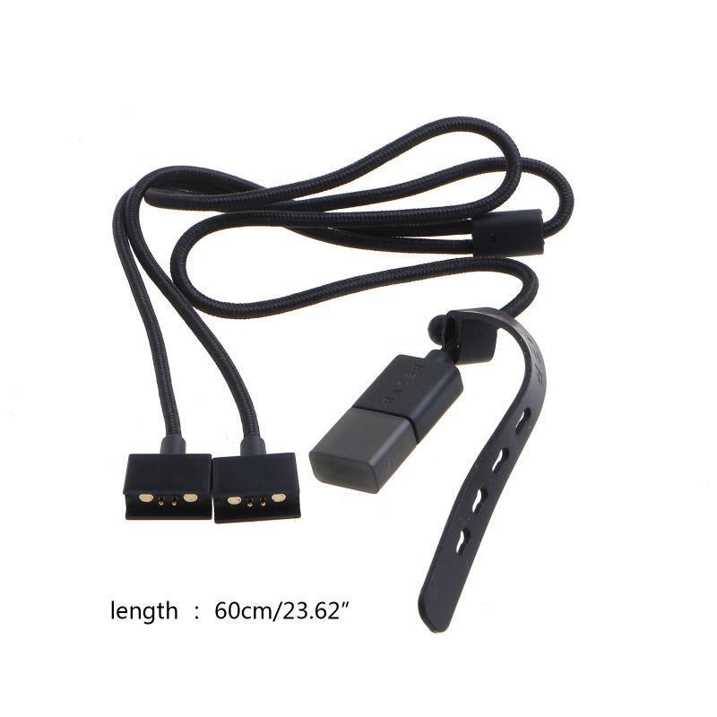 Nylon Braid Charging Cable for Razer Anzu Smart Glasses 60cm Replacement  Wire
