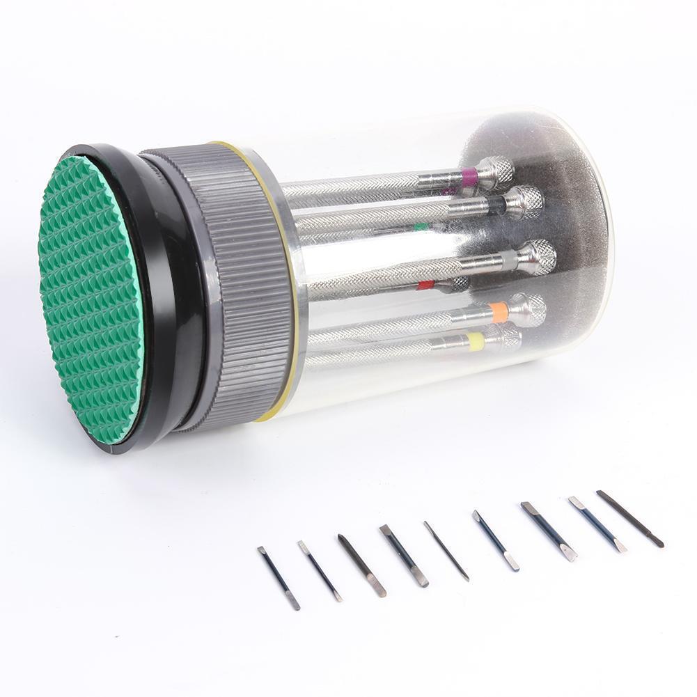 9pcs/Set Watch Repair Rotary Base Spring Bar Screwdriver Watchmaker Tool