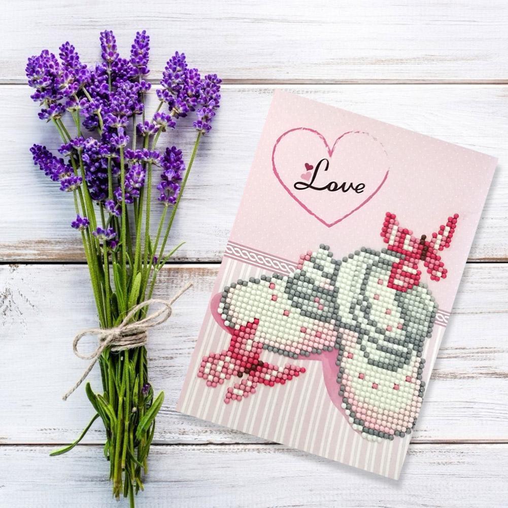 5D DIY Drills Diamond Painting Valentine Greeting Card Party Birthday Gifts