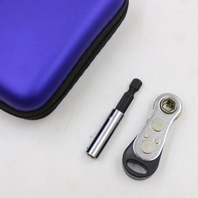 Super Thin Torque Screwdriver Cr-V Steel Dual-Drive Head Bit Ratchet Wrench