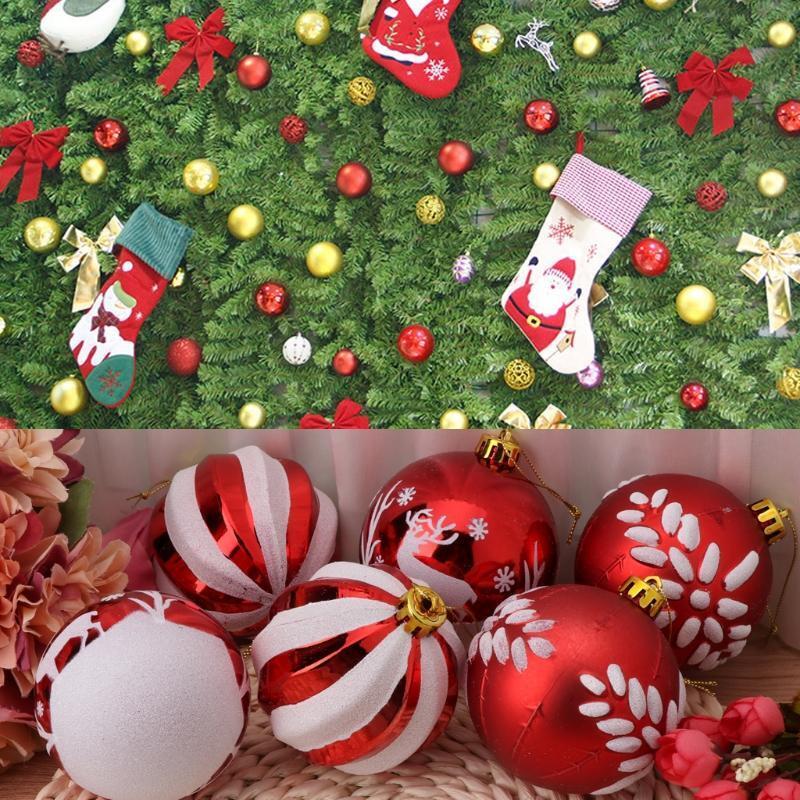 3.15'' Christmas Balls Shatterproof Painted Ornaments Party Decorations Set of 6