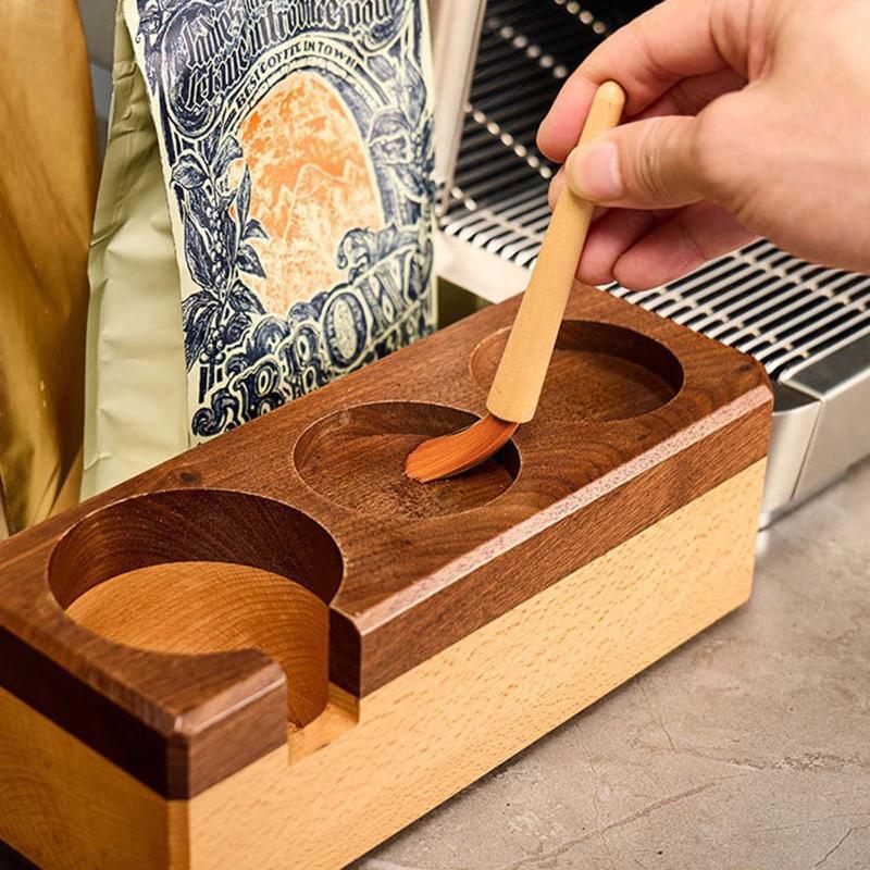 Solid Wood Coffee Brush Grinder Coffee Powder Cleaning Brush for Cleaning