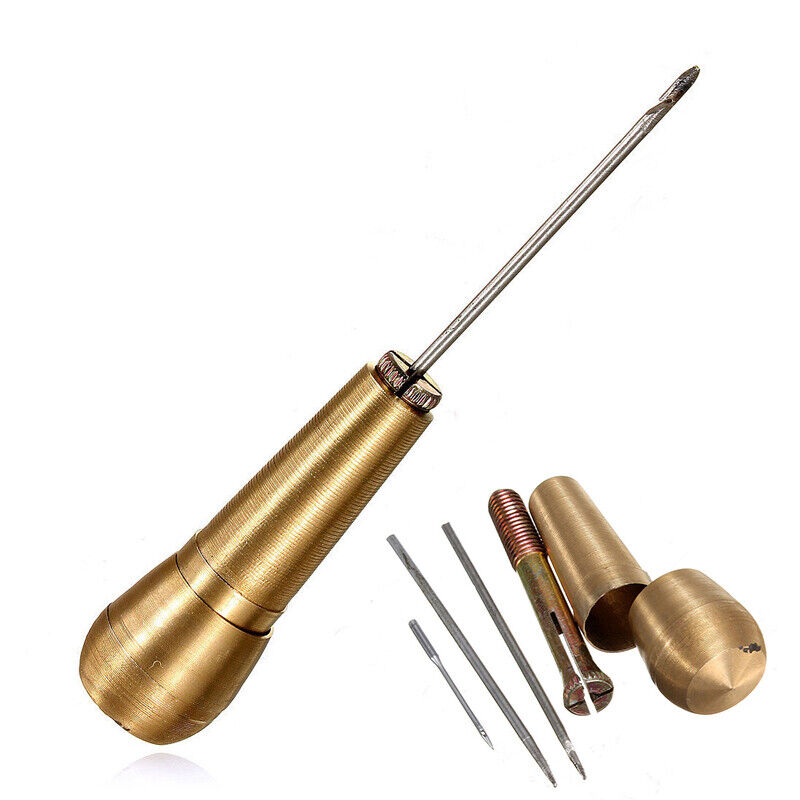 Canvas Leather Tent Sewing Awl Hand Stitcher Taper Leathercraft Needle Kit Tool