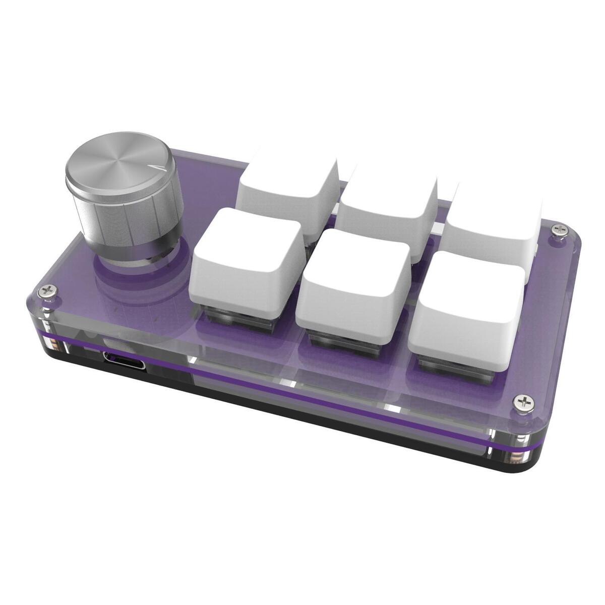 Mini Keyboard Hot Swappable with Knob DIY Gaming Keypad for Computer Laptop