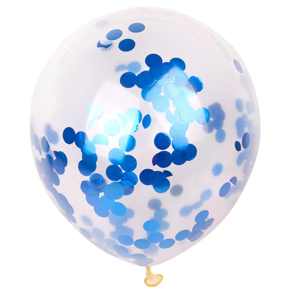 10pcs Latex Confetti Ballon Wedding Decoration Party Supplies(Round Blue)