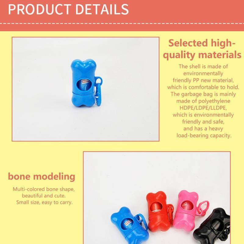Bone Shape Garbage Clean Pet Waste Poo Bag Convenient Dog Portable 1Pc Fashion