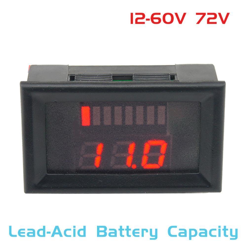 12-60V Lead Acid Batteries Capacity LED Indicator Digital Voltmeter Tester
