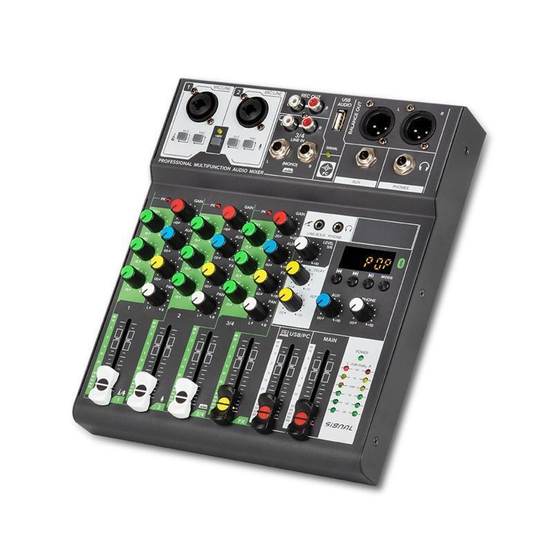 Digital USB Bluetooth-compatible Computer Audio Mixer Input 48VPhantom Power