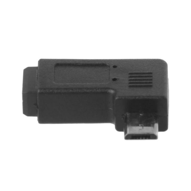 Left and Right Angled Mini USB 5Pin Female To Micro USB Male Data Sync Adapter