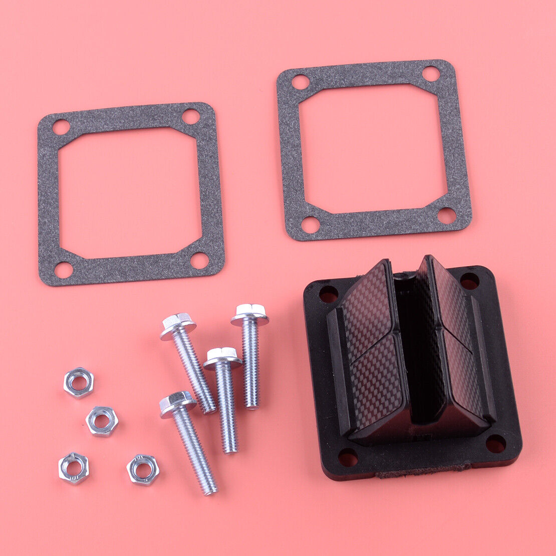Kit Carbon Fiber Style Intake Reed Valve Gasket fit for Yamaha YZ465 1980-1981