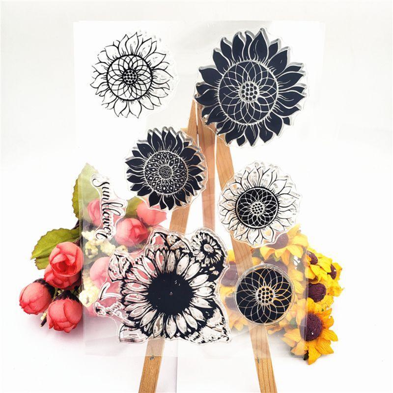Sunflower Silicone Seal Stamps DIY Scrapbooking Embossing Photo Album Decoration
