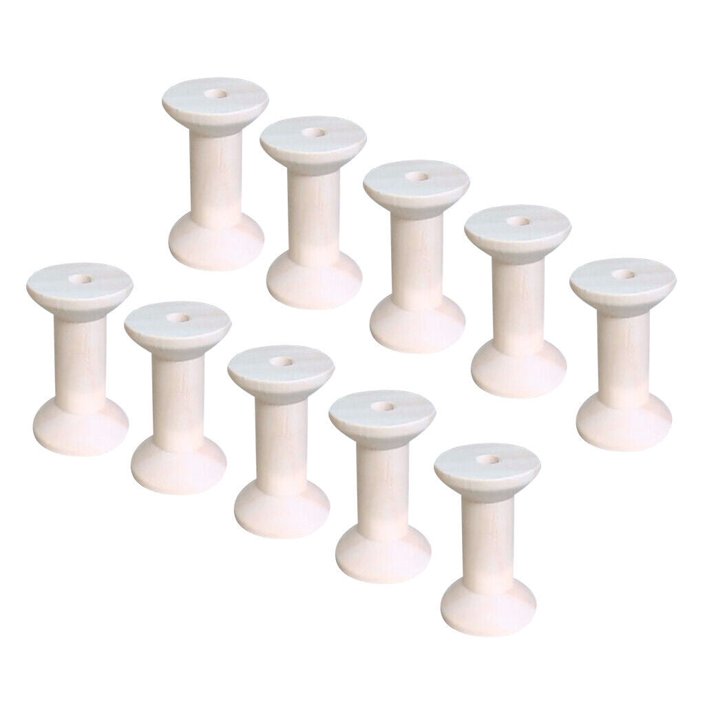 10 Pieces  Empty Thread Spool Reels Bobbins For Sewing Ribbons 47mmx31mm