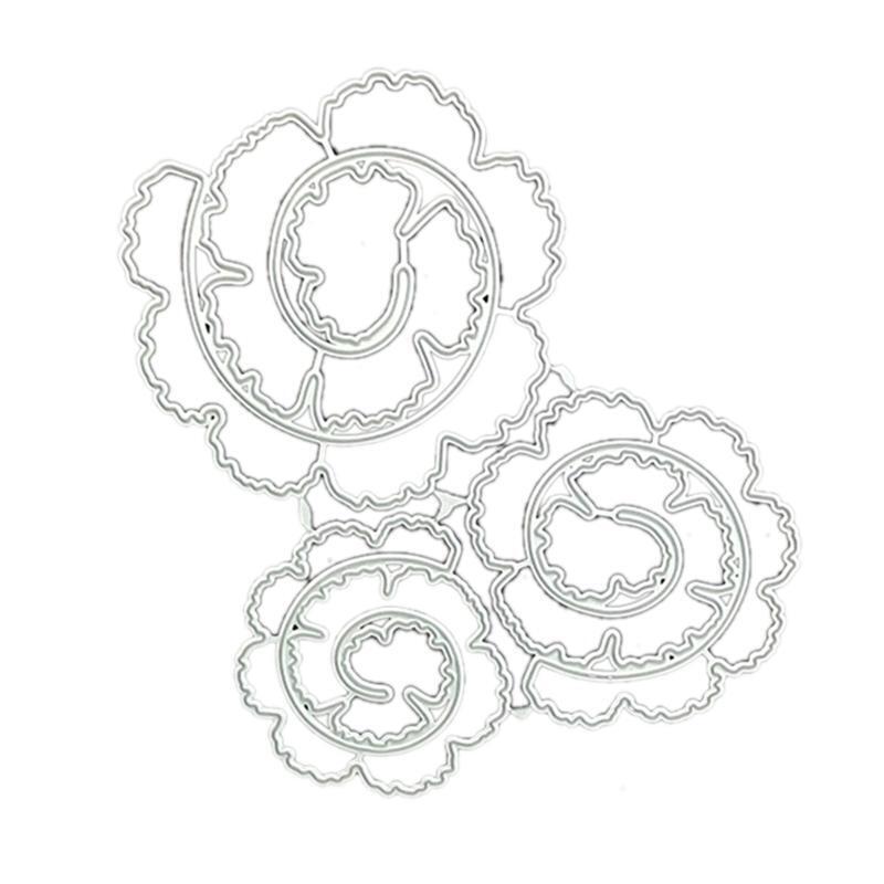 Decorative Flower Layering Die Cuts Blossom Craft Stencil for Card Picture Decor