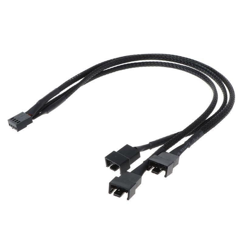 30CM 4Pin to 3 Ways Y Splitter Cable Fan 4 Pin to 3x4Pin/3Pin Extension Cable PC